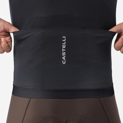 Mouwloze Jacket CASTELLI ESPRESSO 2 Zwart/Wit