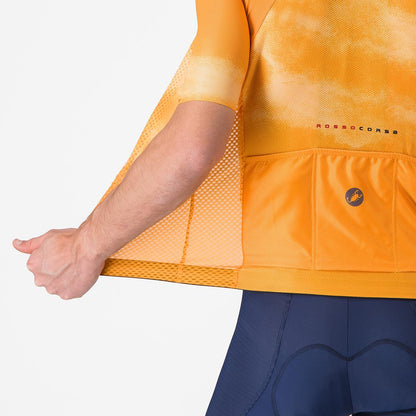 Shirt CASTELLI CLIMBER'S A/C Korte Mouwen Oranje