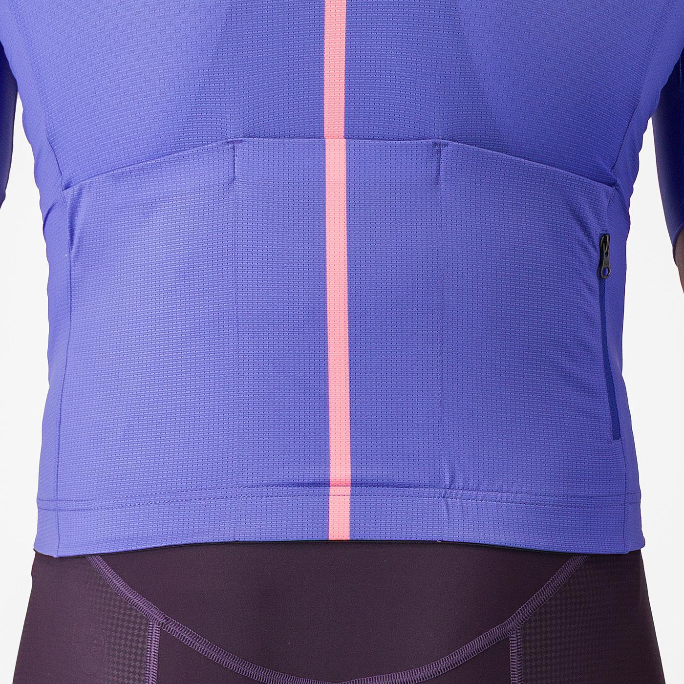 Maillot CASTELLI DRITTONE LOGO Manches Courtes Violet