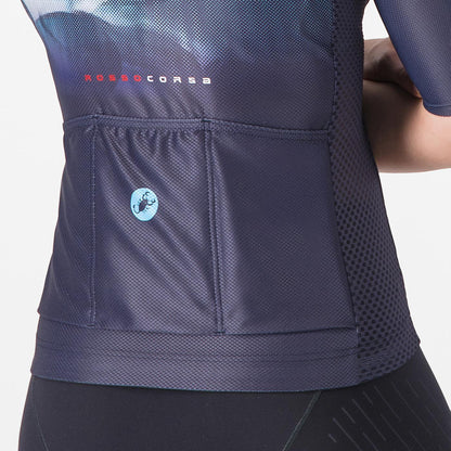 Maillot CASTELLI CLIMBER'S A/C Dames Korte Mouwen Blauw