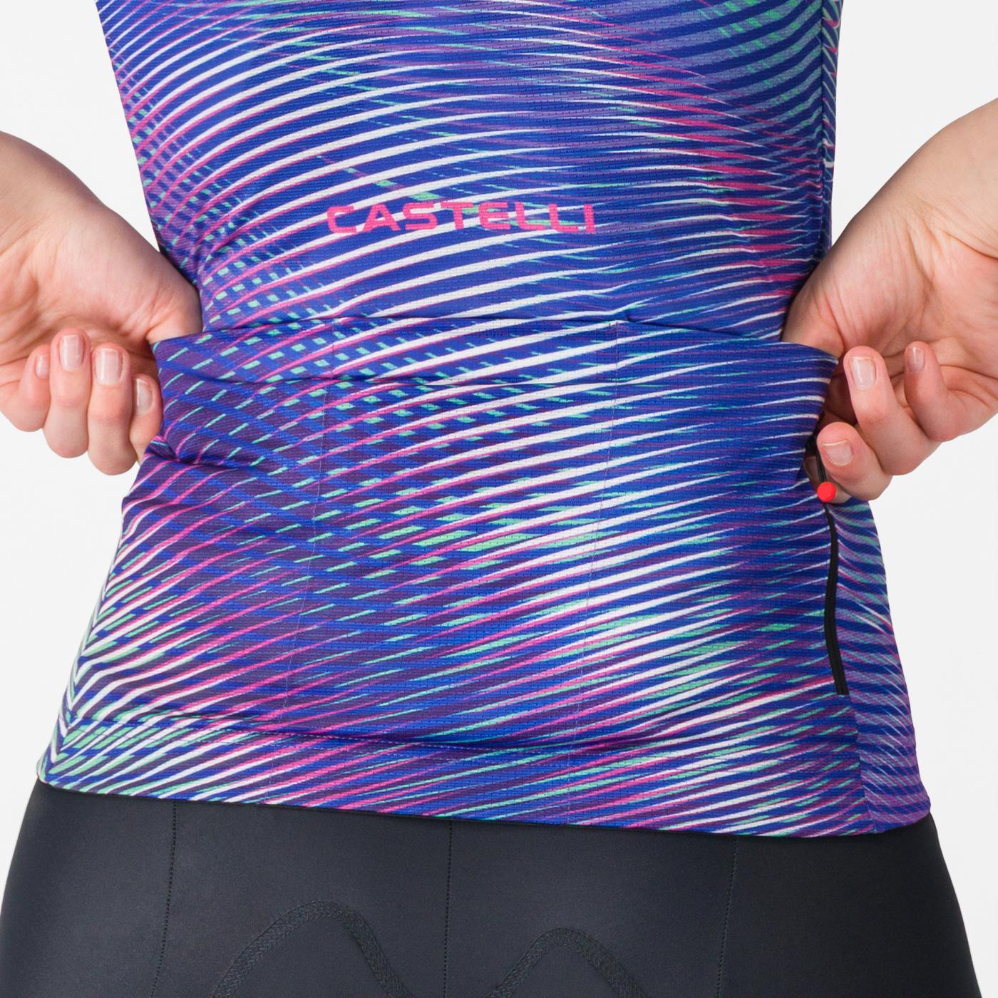 CASTELLI COSMIC VORTEX Damestrui Korte Mouw Paars