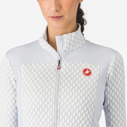 Maillot CASTELLI SFIDA 2 Dames Lange Mouwen Lichtgrijs