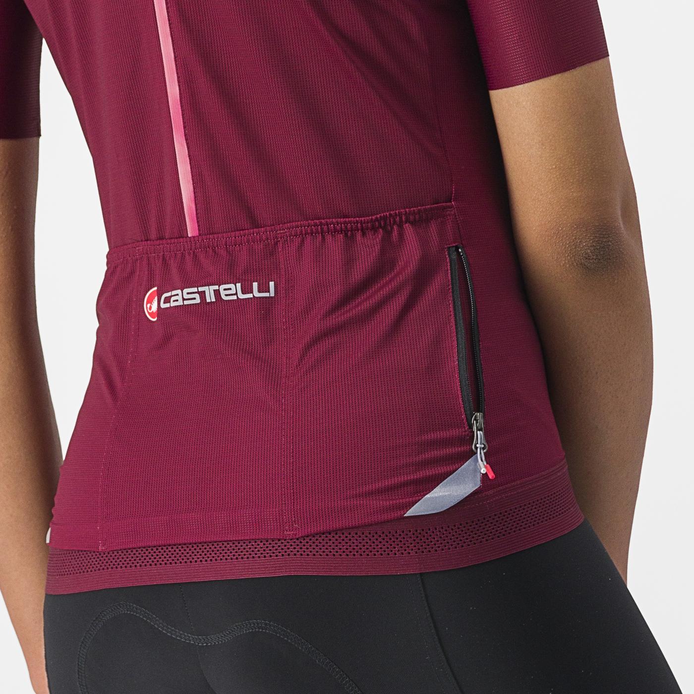 Maillot CASTELLI ENDURANCE W Femme Manches Courtes Bordeaux