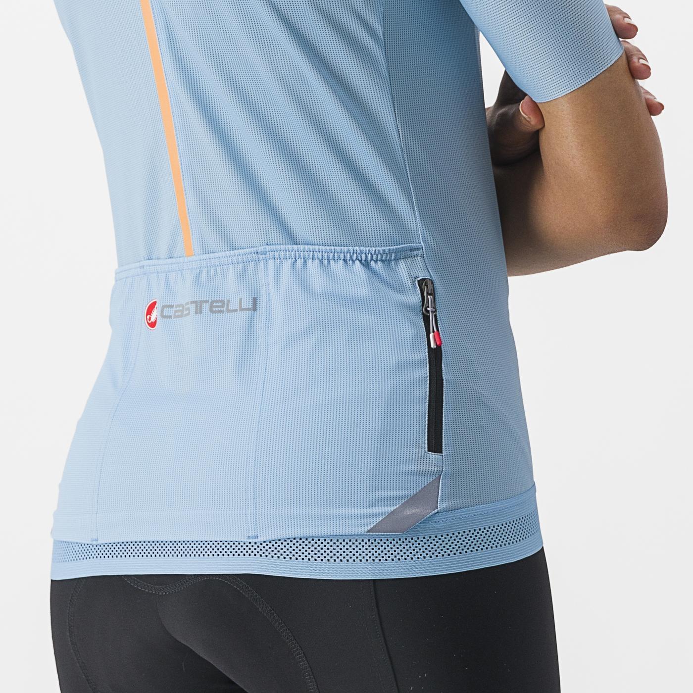 Maillot CASTELLI ENDURANCE W Femme Manches Courtes Bleu