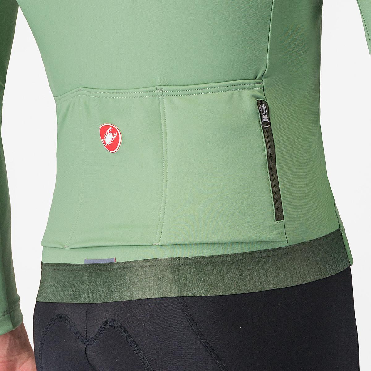 Maillot CASTELLI ESPRESSO THERMAL Manches Longues Peper Vert