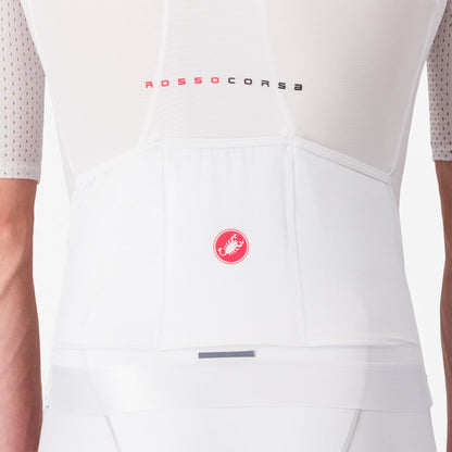 Maillot CASTELLI AERO RACE 8S Manches Courtes Blanc