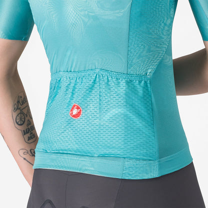 CASTELLI FANTASIA Damesshirt Korte Mouwen Turquoise