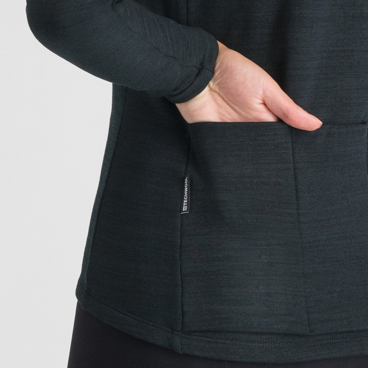 SPORTFUL SUPERGIARA wollen fietsshirt met lange mouwen voor dames, zwart