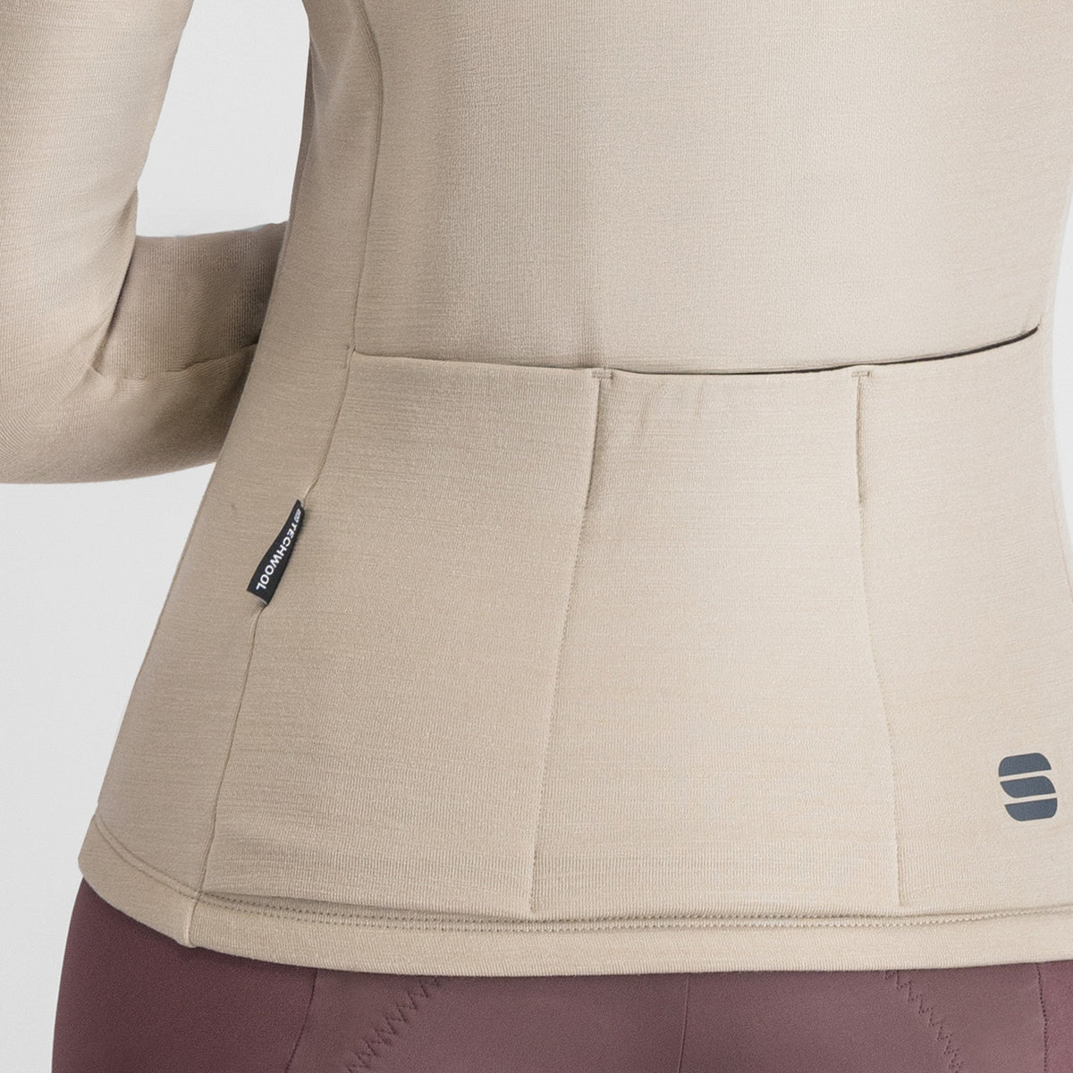 SPORTFUL SUPERGIARA WOOL fietsshirt voor dames met lange mouwen beige