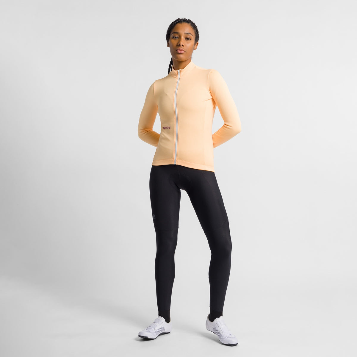 Geel SPORTFUL CLASSIC damesfietsshirt met lange mouwen