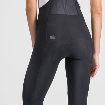 SPORTFUL PULSE dames zwarte lange fietsbroek met bretels