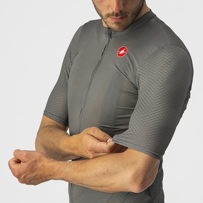 Shirt CASTELLI BREATHE ATTACK Korte Mouwen Grijs/Groen