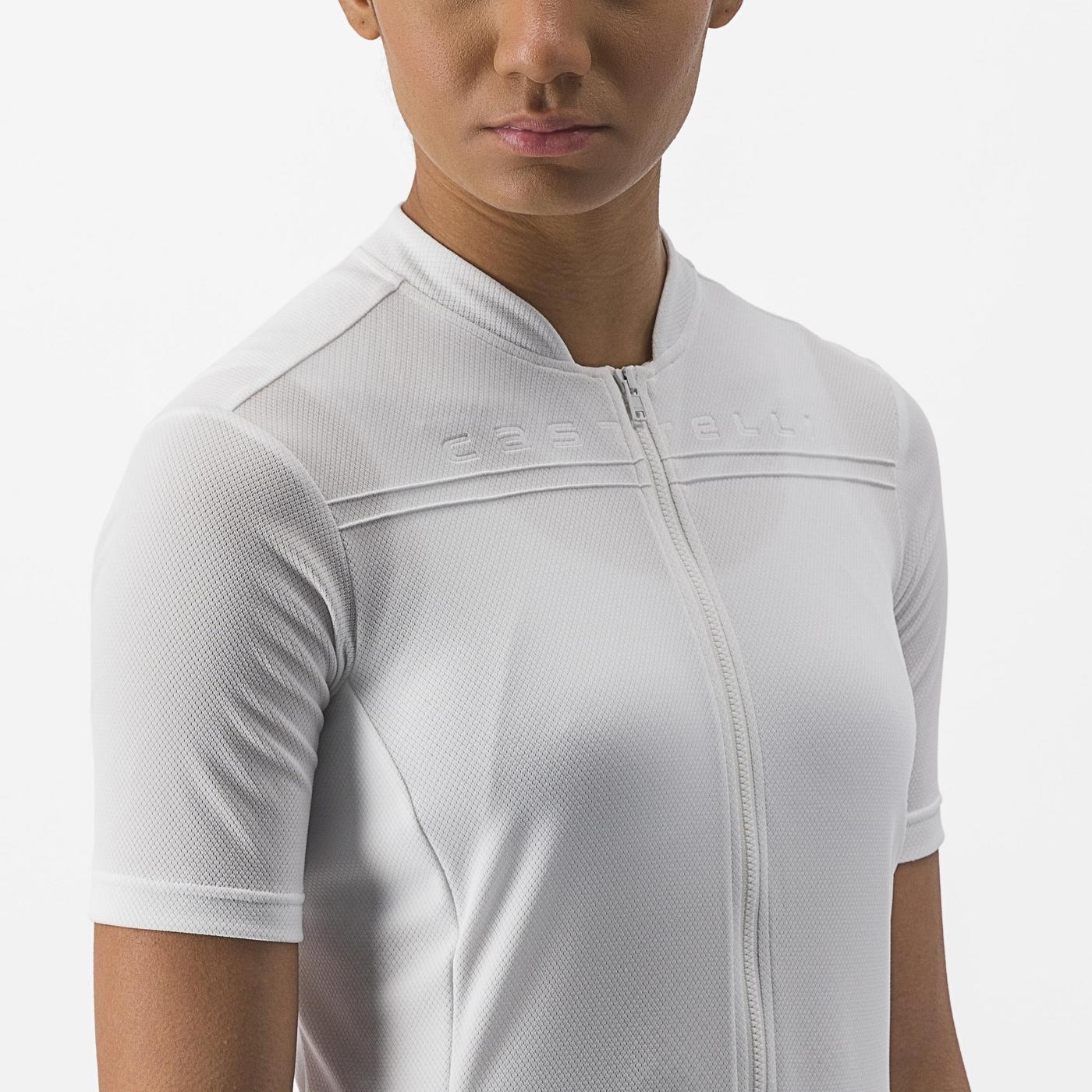 Maillot CASTELLI ANIMA 4 Femme Manches Courtes Blanc