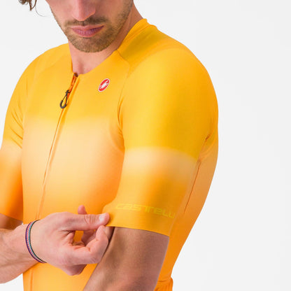 Maillot CASTELLI UPF Korte Mouwen Oranje