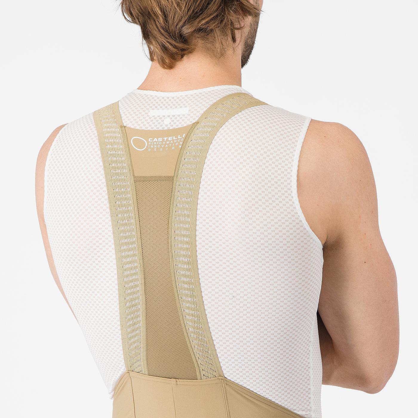 Cuissard Court à Bretelles CASTELLI ESPRESSO 2 Beige Elmwood