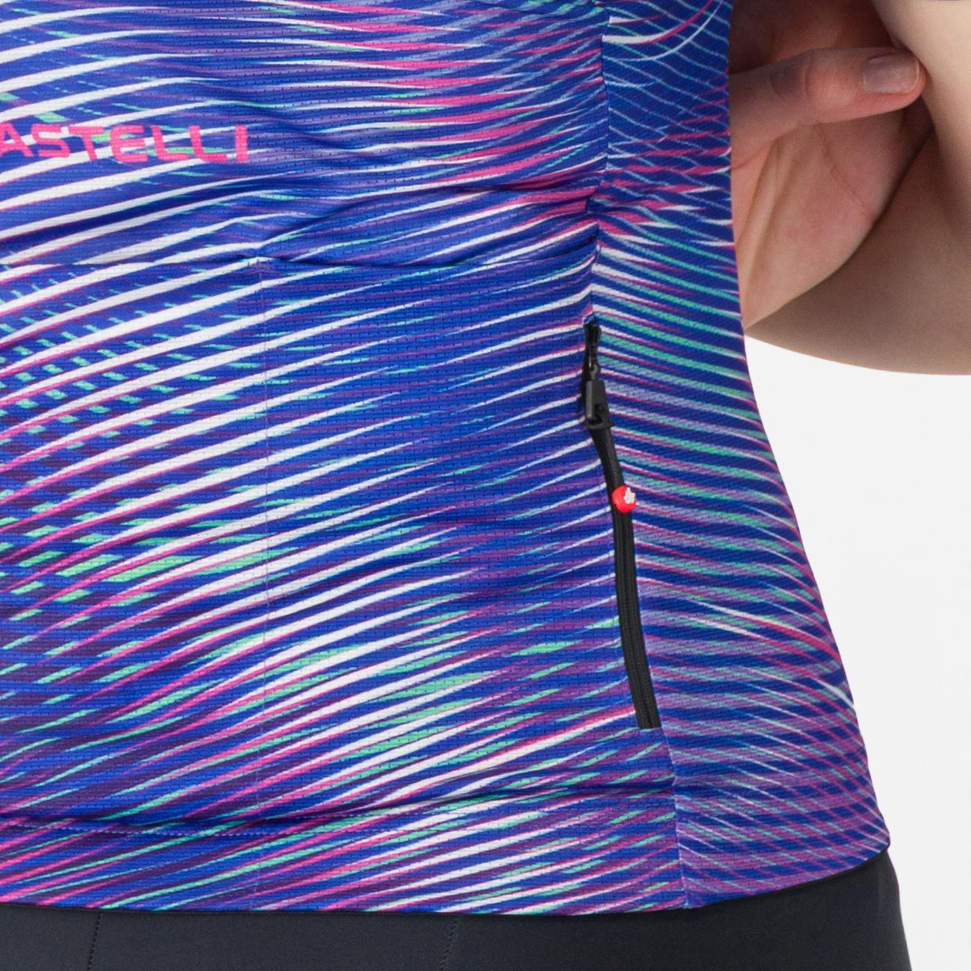CASTELLI COSMIC VORTEX Damestrui Korte Mouw Paars