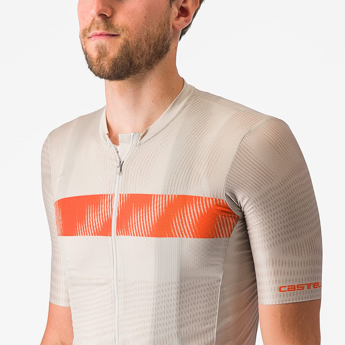 CASTELLI UNLIMITED ENDURANCE Korte Mouw Trui Grijs/Oranje