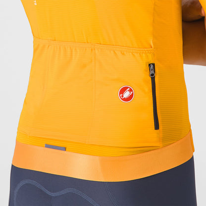 Shirt CASTELLI ESPRESSO R--A/D Korte Mouwen Oranje
