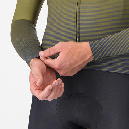 Maillot CASTELLLI APICE THERMAL Manches Longues Bleu/Mango Mojito