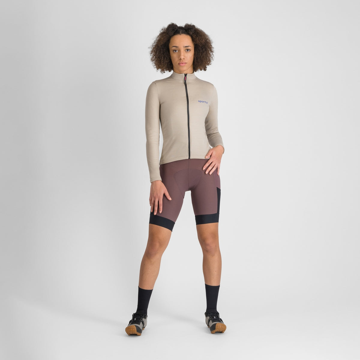 SPORTFUL SUPERGIARA WOOL fietsshirt voor dames met lange mouwen beige