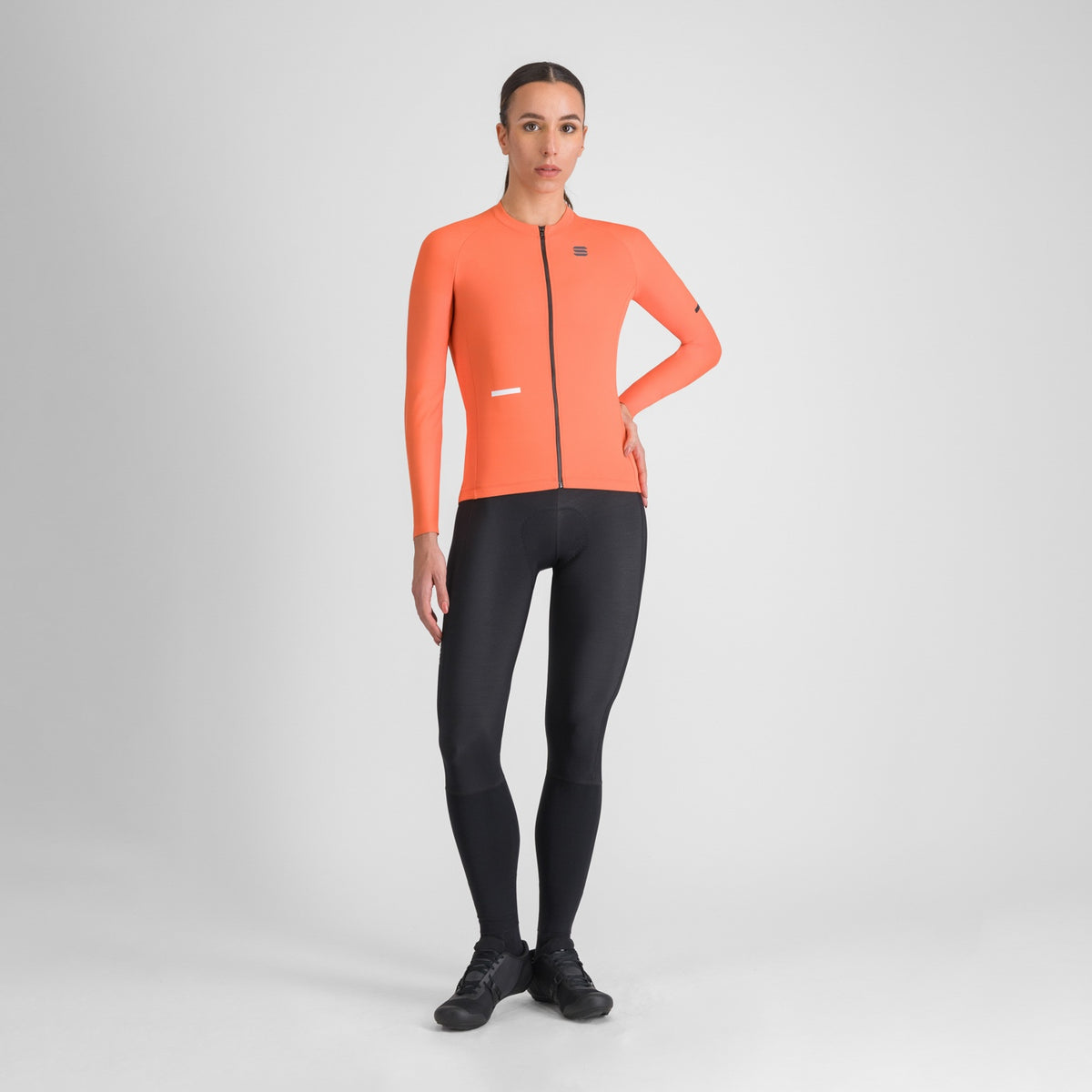 Rood SPORTFUL SUPERNOVA damesfietsshirt met lange mouwen