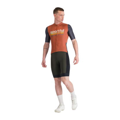 Fietsshirt SPORTFUL SUPERGIARA 2 LOGO Korte Mouwen Oranje