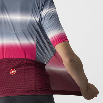 Shirt CASTELLI DOLCE Dames Korte Mouwen Blauw/Bordeaux