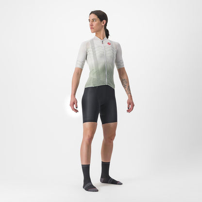 Maillot CASTELLI CLIMBER'S 2.0 W Dames Korte Mouwen Grijs/Groen