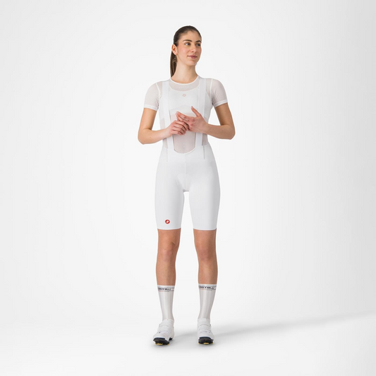 Cuissard Court à Bretelles CASTELLI FREE AERO RACE S Femme Blanc