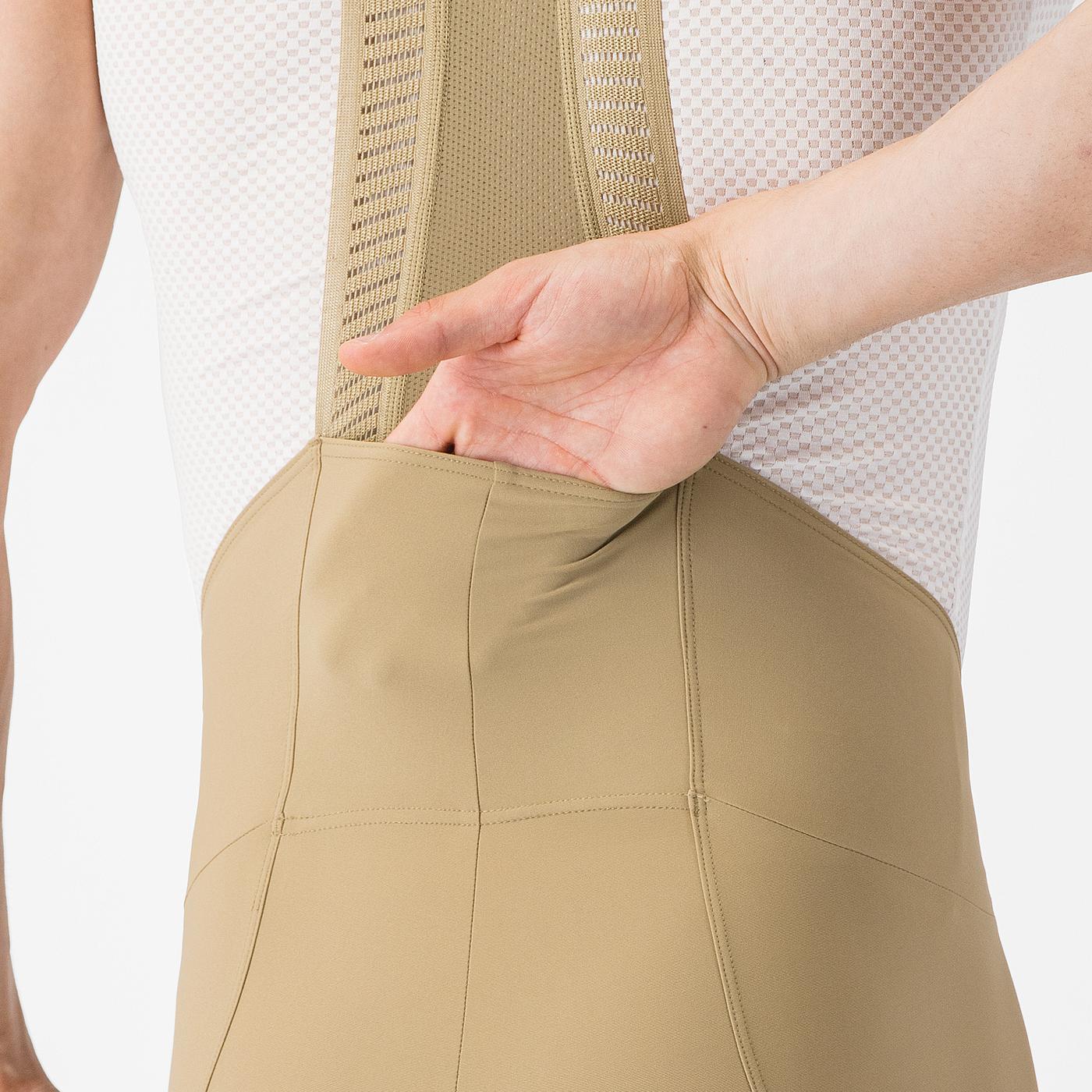 Cuissard Court à Bretelles CASTELLI ESPRESSO 2 Beige Elmwood