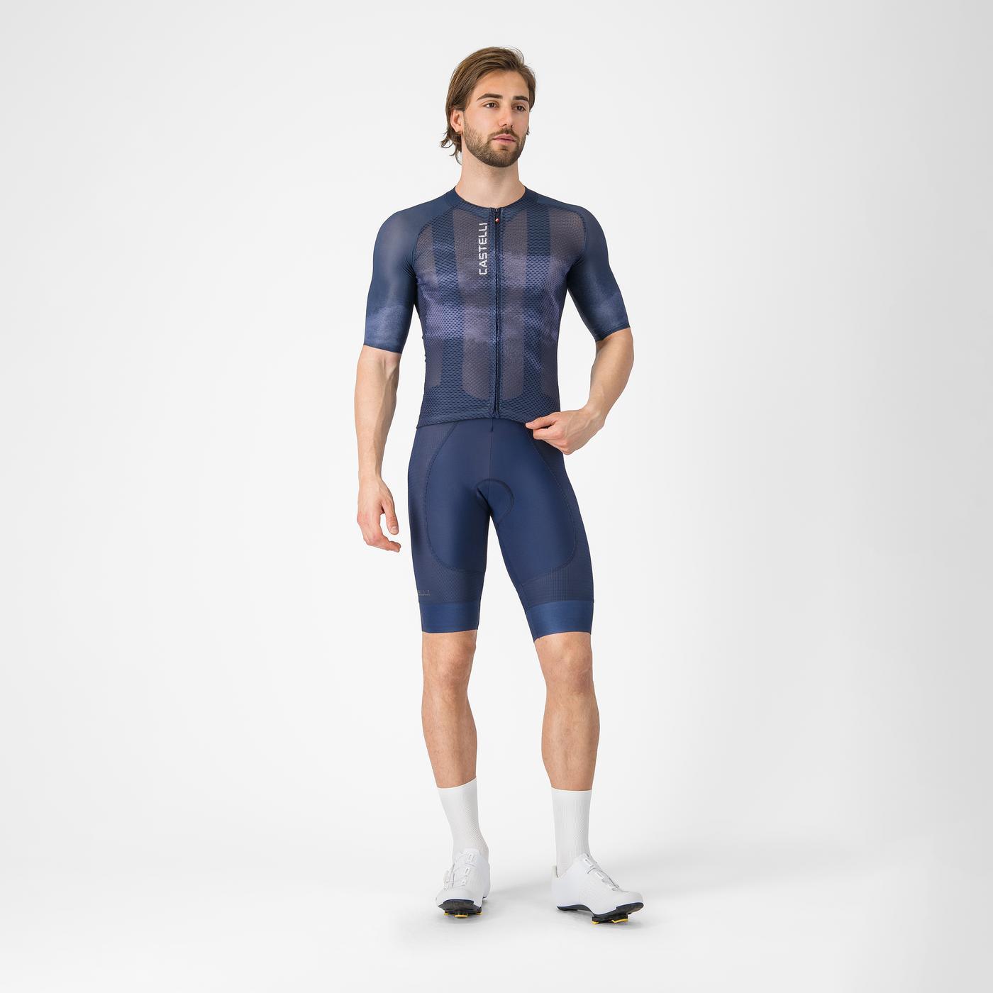 Maillot CASTELLI CLIMBER'S A/C Manches Courtes Bleu