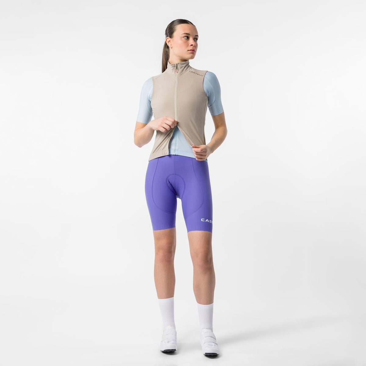 Mouwloze Jacket CASTELLI ESPRESSO 2 Dames Beige
