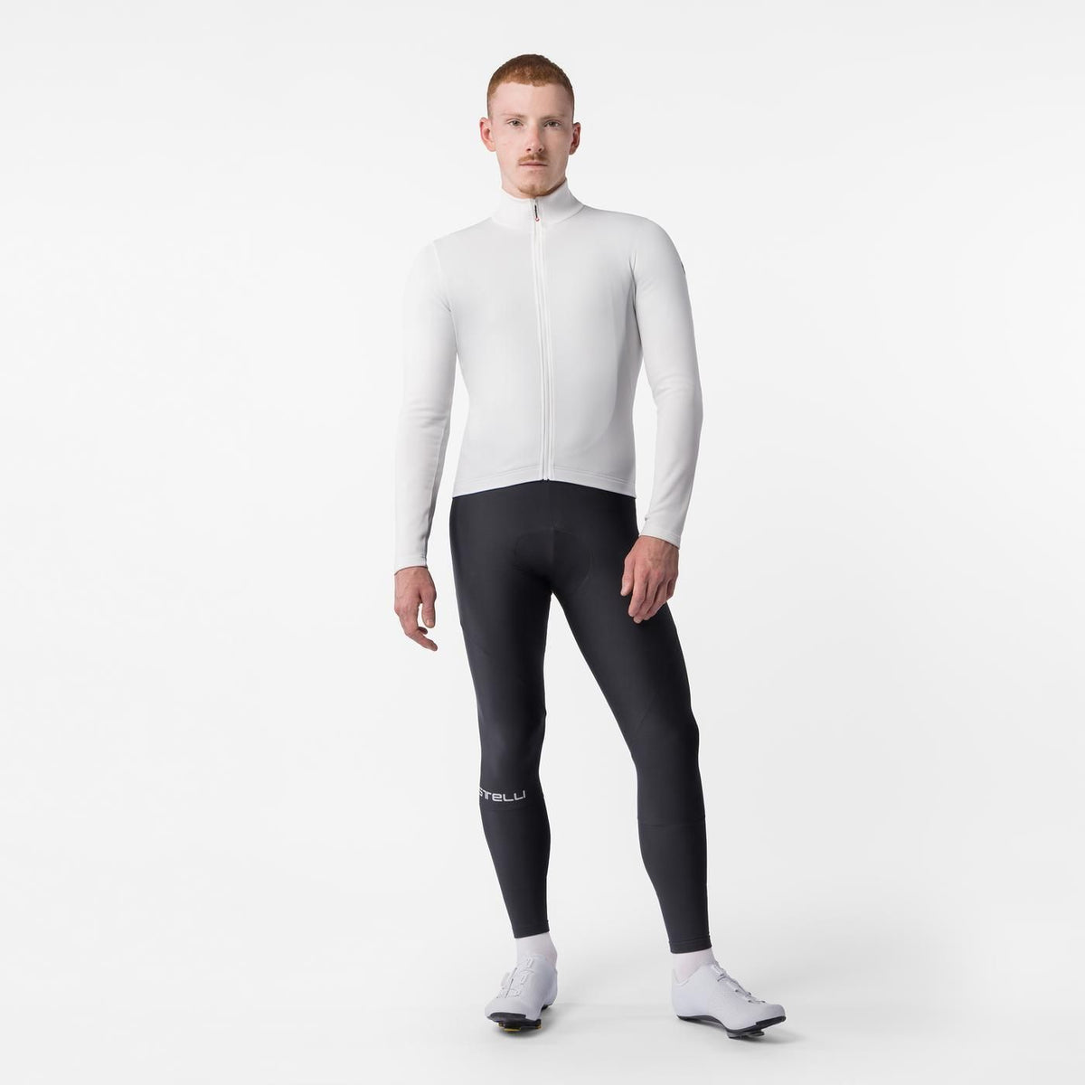 Fietsshirt CASTELLI COMPETIZIONE THERMAL Lange Mouwen Ivoor