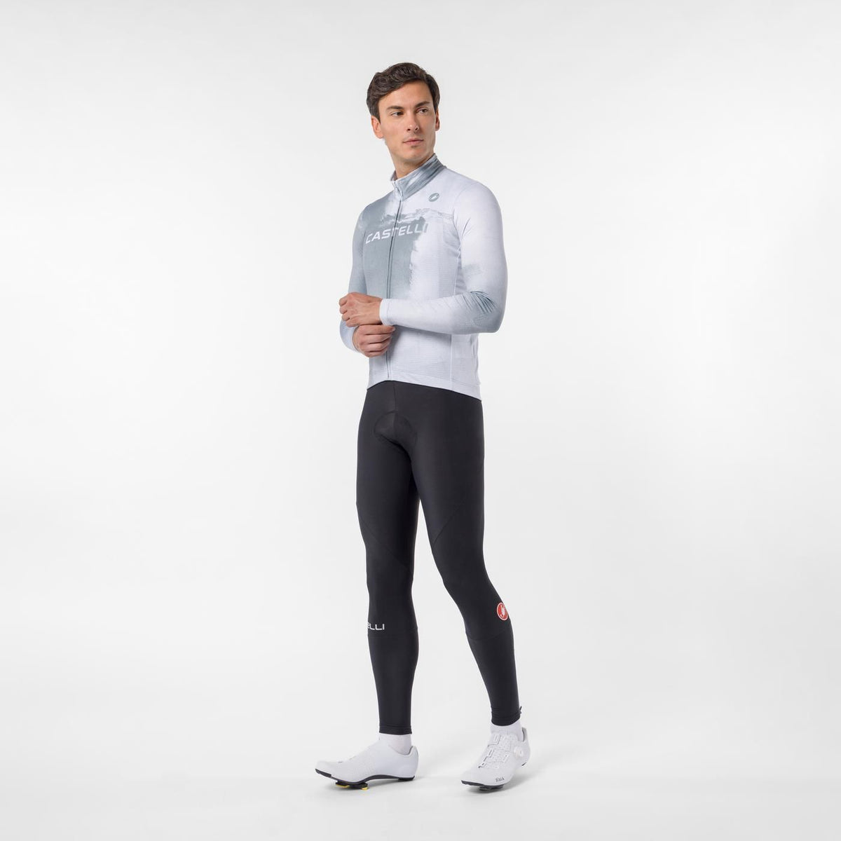 Fietsshirt CASTELLI NEBULA THERMAL Lange Mouwen Grijs