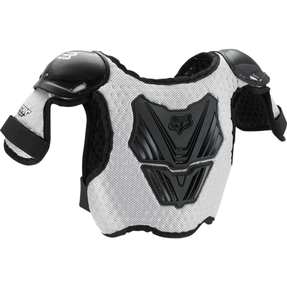 FOX PEEWEE TITAN ROOST Junior borstpantser zwart/zilver