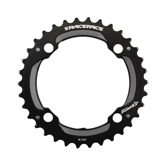 RACE FACE TURBINE buitenblad 11-speed, 4-gats, 104 mm — kettingblad tegen witte achtergrond