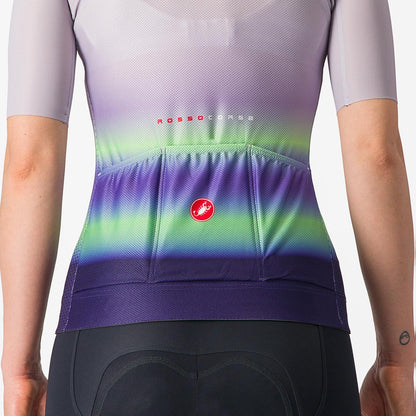 Maillot CASTELLI CLIMBER'S 4.0 W Dames Korte Mouwen Paars/Groen