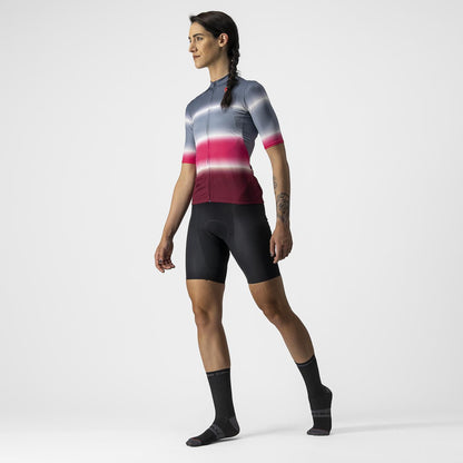 Shirt CASTELLI DOLCE Dames Korte Mouwen Blauw/Bordeaux