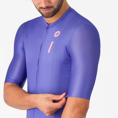 Fietsshirt CASTELLI DRITTONE LOGO Korte Mouwen Paars