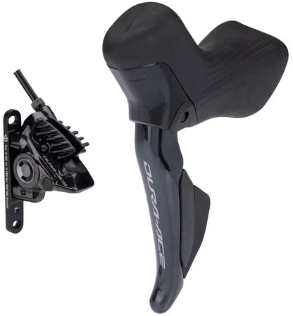Linker Remhendel en Voorremklauw SHIMANO DURA-ACE DI2 R9270 Dubbel Flat Mount 2x12V