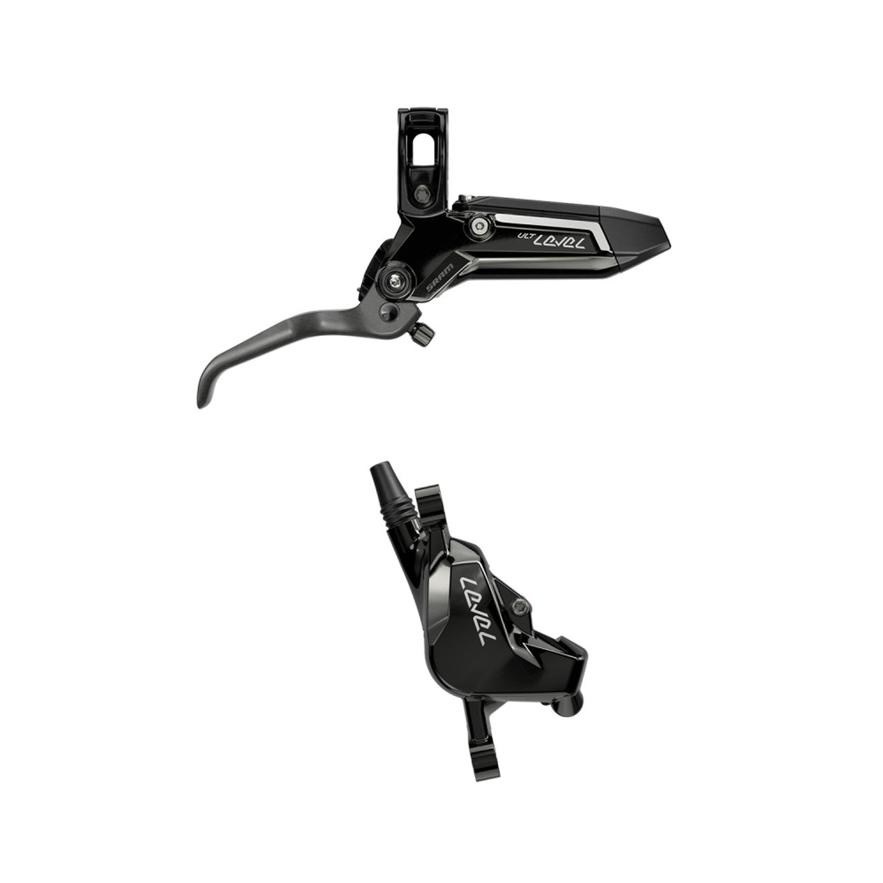 SRAM LEVEL ULTIMATE STEALTH 2-zuiger carbon voorrem Titanium hardware Zwart