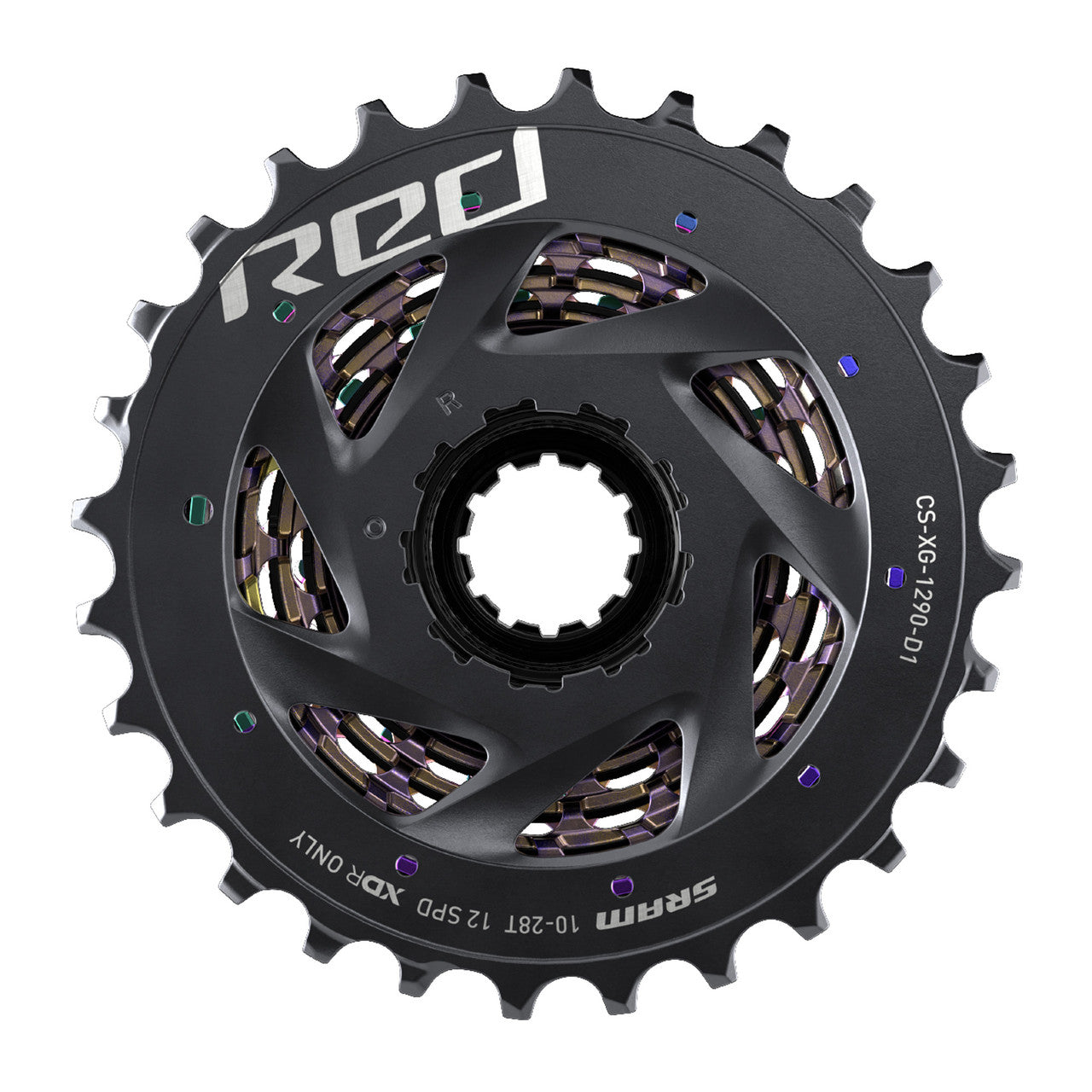 Cassette 12V SRAM RED AXS XG-1290 Rainbow 10/28