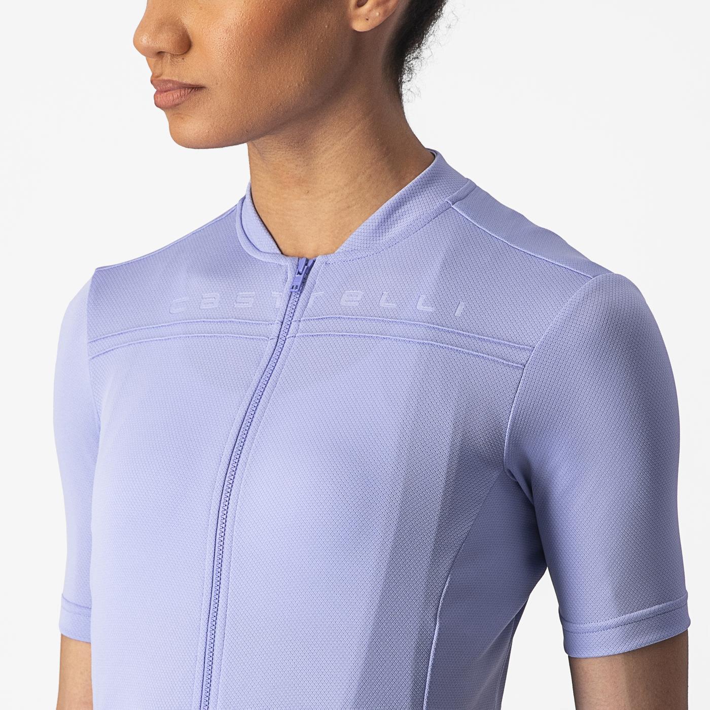 Maillot CASTELLI ANIMA 4 Femme Manches Courtes Violet