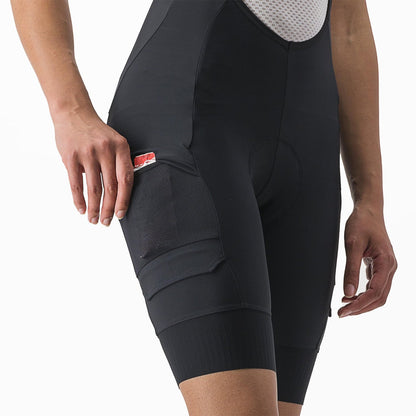 Korte Bretelsbroek CASTELLI UNLIMITED CARGO Dames Zwart
