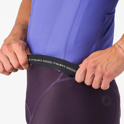 Fietsshirt CASTELLI DRITTONE LOGO Korte Mouwen Paars