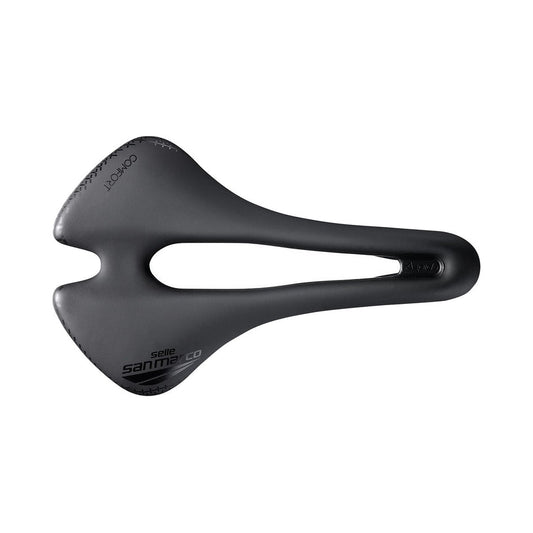 Selle SAN MARCO ASPIDE SHORT COMFORT OPEN-FIT DYNAMIC L3 Largeur 155mm Rails Manganèse