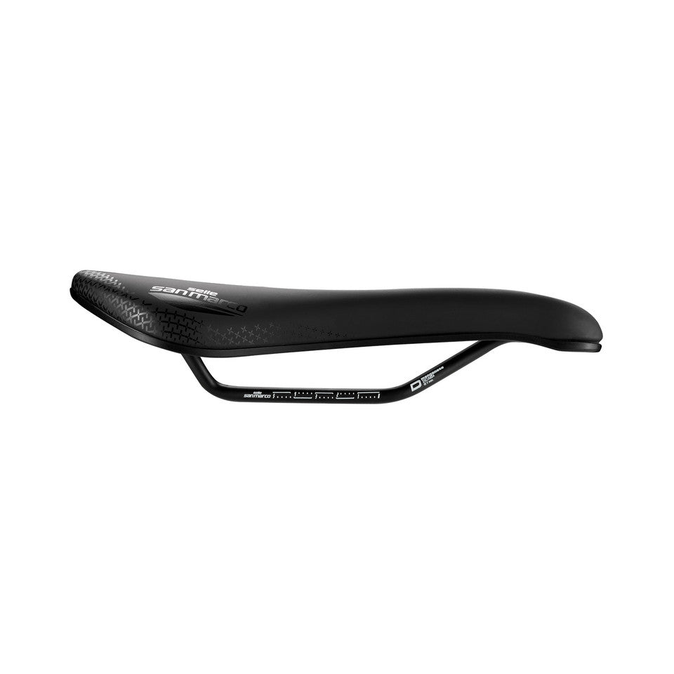 Selle SELLE SAN MARCO ASPIDE SHORT COMFORT OPEN-FIT DYNAMIC S3 Largeur 144mm Rails Manganèse