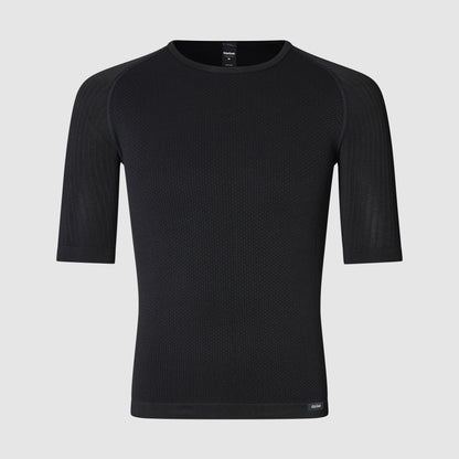 GRIPGRAB PACR naadloos ondershirt voor lente en herfst met korte mouwen zwart