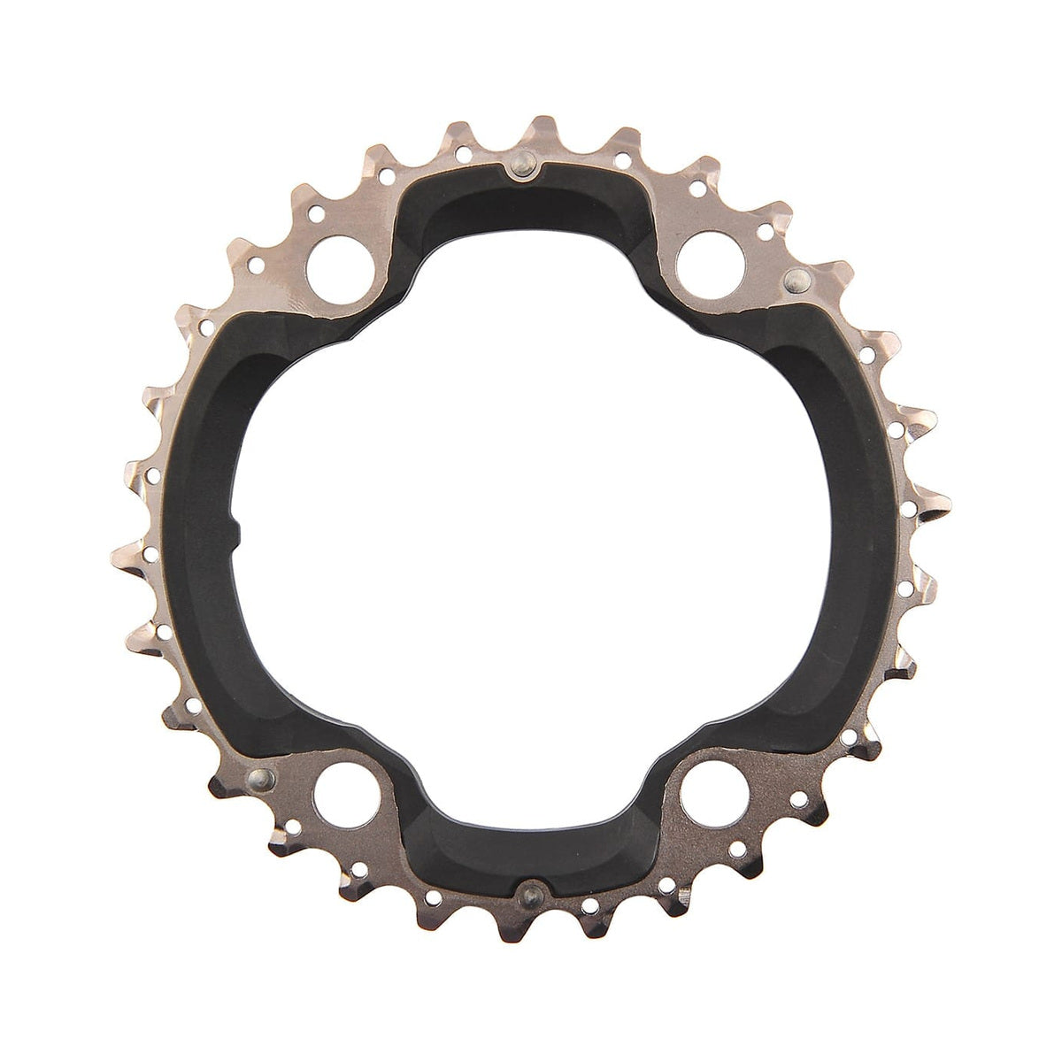 SHIMANO XT M8000 middenblad voor triple crankstel, 11-speed, 96 mm — kettingblad tegen witte achtergrond