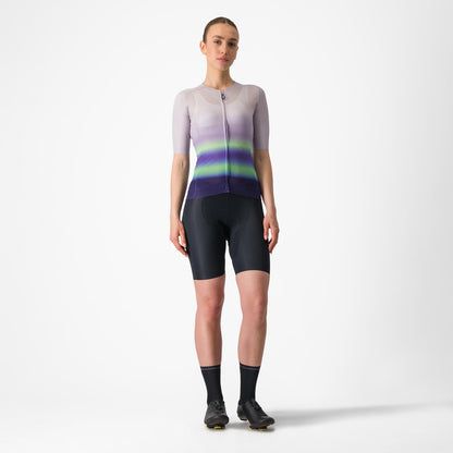 Maillot CASTELLI CLIMBER'S 4.0 W Dames Korte Mouwen Paars/Groen